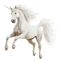 Fototapeta premium PNG Majestic unicorn rearing during a magical moment