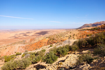 A beautiful Atlas Mountains in North Africa, Marrakech, Morocco.
