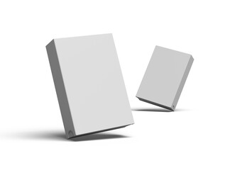 Render of a rectangular sliding drawer box on a transparent background