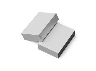 Render of a rectangular sliding drawer box on a transparent background