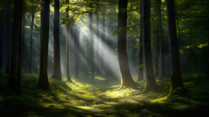 Obraz premium morning in the woods