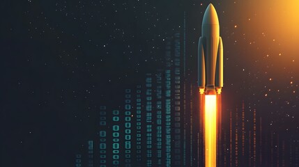 Abstract rocket background, IT