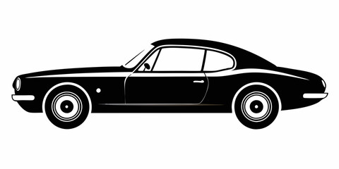 Classic Vehicle Silhouette Collection – Vintage Car Vector Illustrations for Retro and Automotive Design