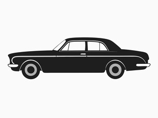 Classic Vehicle Silhouette Collection – Vintage Car Vector Illustrations for Retro and Automotive Design