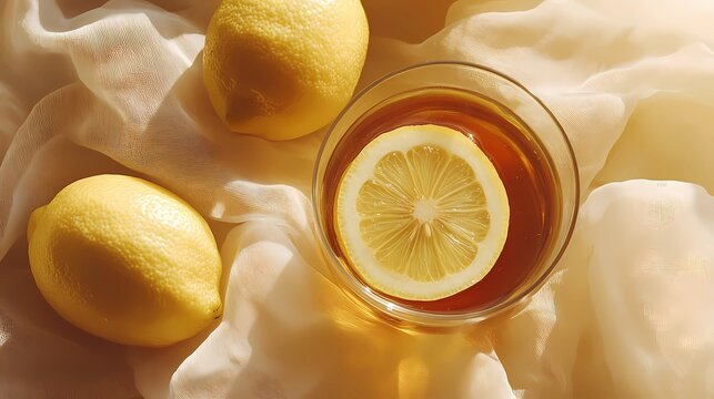 A repeating pattern of lemon wedges and bright yellow citrus zest, creating an eye-catching texture for product branding and social media graphics