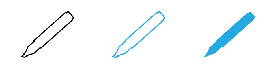 Marker Icon Set Vector illustration in black