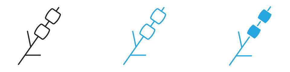 Marshmallow Icon Set Vector illustration in black