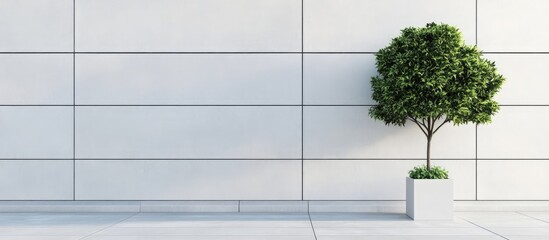 Sleek and modern white building wall with sharp lines and smooth texture perfect for contemporary architectural designs