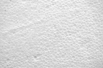 Texture of High magnification white styrofoam foam block smooth surface