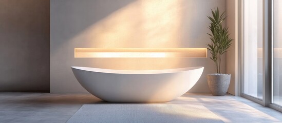 Sleek design of a contemporary bathroom featuring minimalist fixtures and bright lighting ideal for home interior inspiration