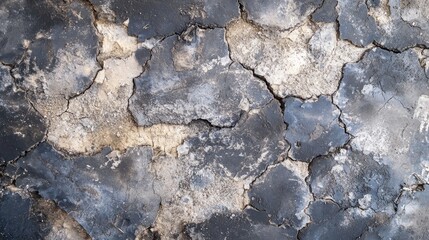 Fototapeta premium Cracked Surface with Blue and White Abstract Texture, Abstract ,Texture