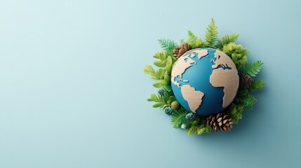Eco-Friendly Globe Representing Sustainable Resources