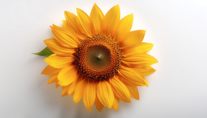 Obraz premium Fresh Sunflower flower isolated white