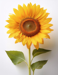 Obraz premium Fresh Sunflower flower isolated white