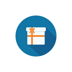 Open red box, balloons, confetti, celebration