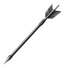 PNG Upright metal arrow with fletching