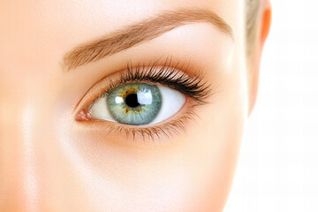 Obraz premium Young Woman Showcasing Smooth, Healthy Skin with Minimalist Makeup for Fresh, Radiant Skincare and Natural Beauty Promotion