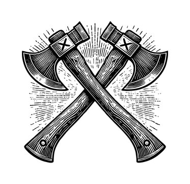 crossed axes black and white clip art preview