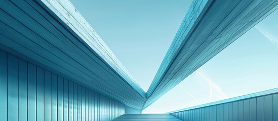 Obraz premium Abstract Architectural Perspective with Blue Hues