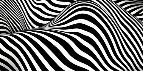 Abstract Black and White Stripes Pattern, Optical Illusion, Geometric , pattern