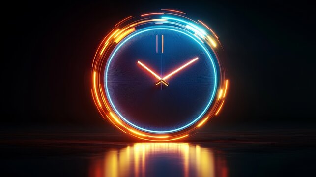 Circadian rhythm cycle, luminous biological clock concept, dynamic light