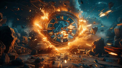 Surreal Time Explosion in Fantasy Universe