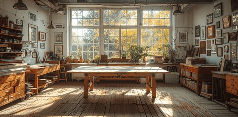 Bright Woodwork Workshop with Natural Light
