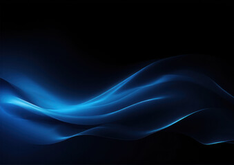 Blue corporate design wave. Abstract technology vector background with smooth motion