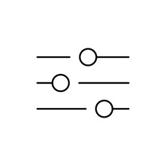 Filter Control Icon Single Thin line vector art set