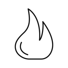 Fire Icon Single Thin line vector art set