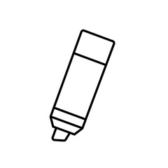 Highlighter Icon Single Thin line vector art set