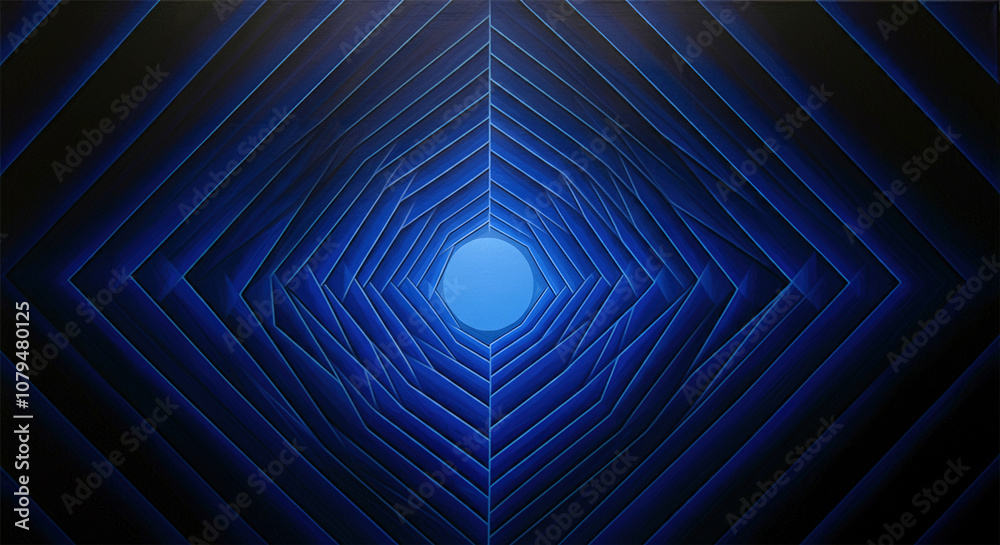 Poster cyber futuristic speed tunnel. sci-fi colors wormhole. abstract 3d wireframe portal with connections