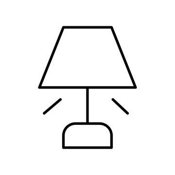 recommend clip art: Lamp Icon Single Thin line vector art set