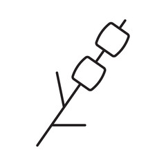 Marshmallow Icon Single Thin line vector art set