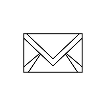 recommend clip art: Mail Icon Single Thin line vector art set