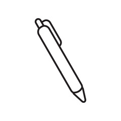 Pen Icon Single Thin line vector art set