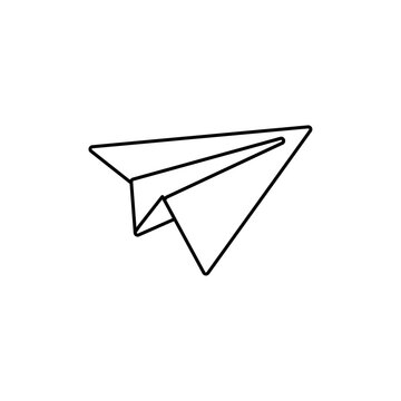 recommend clip art: Paper Plane Icon Single Thin line vector art set