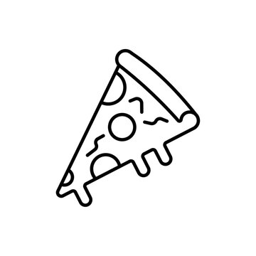 recommend clip art: Pizza Icon Single Thin line vector art set