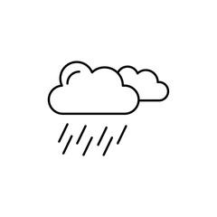 Rain Icon Single Thin line vector art set