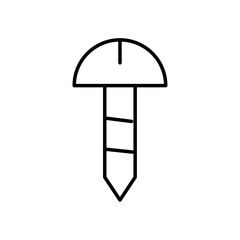 Screw Icon Single Thin line vector art set
