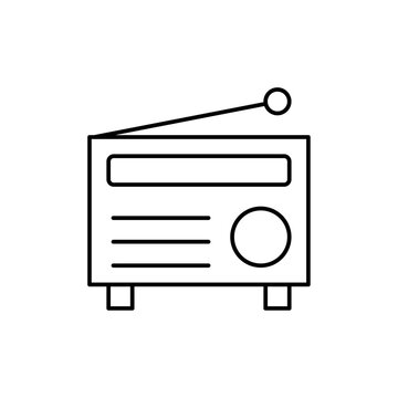 recommend clip art: Radio Icon Single Thin line vector art set