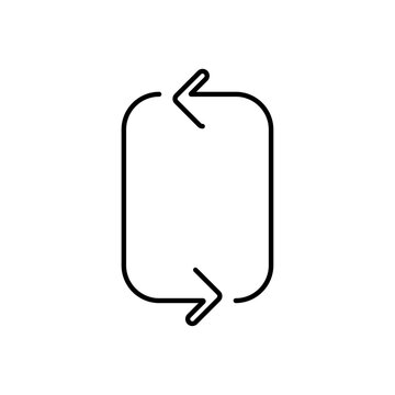 Repeat Icon Single Thin line vector art set