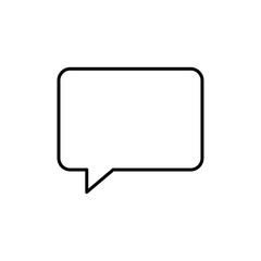 Speech Bubble Icon Single Thin line vector art set