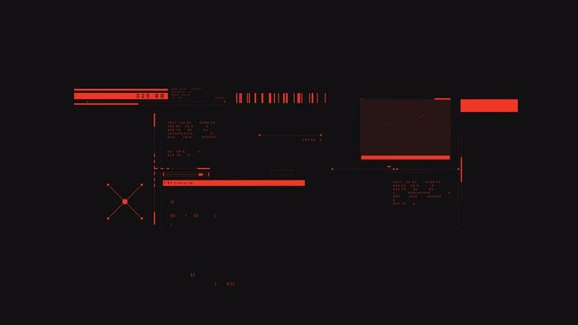 Hud fui interface element with transparent background in 4k resolution