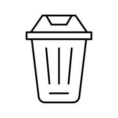 Bin Icon Single Thin line vector art set