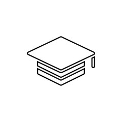 Education Icon Single Thin line vector art set