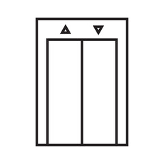 Elevator Icon Single Thin line vector art set