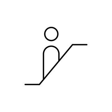 recommend clip art: Escalator Icon Single Thin line vector art set
