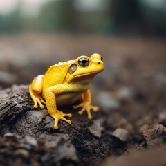 Yellow Frog Closeup