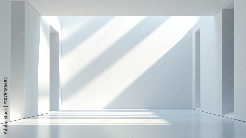 Fototapete a smooth, clean white background with subtle light gradients, minimalist style, perfect for product 